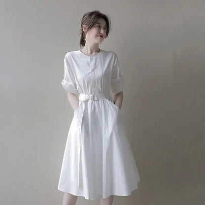 🍒Wit rok vir vroue somerklere midi formele geleentheid uitrusting vroulik sjiek luukse kleding elegant mooi Y2k drag Blanc Beauty