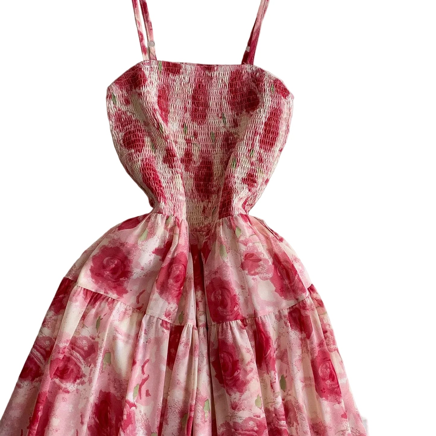 🍒Backless summer dress for women fashion beach wear slip sleeveless spaghetti straps smart casual outfit Flouncey Floral Fun