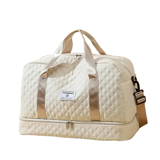 🍒奢华旅行包，大容量女款手提包，单肩斜挎包，带隔层干湿分离，双侧袋，适合旅行、健身等。 升级您的健身包品质！