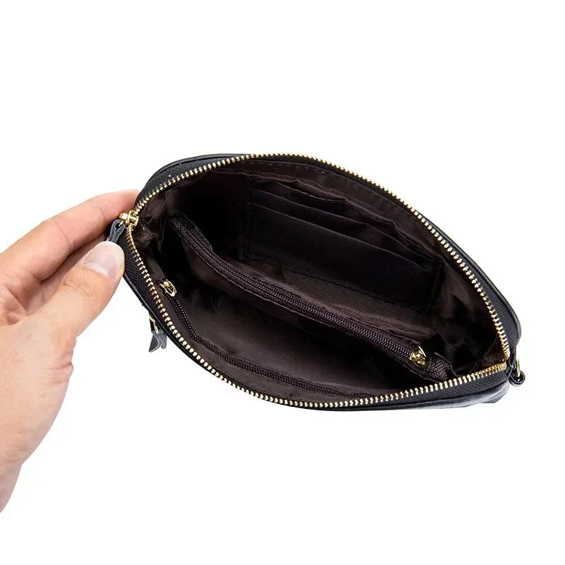 🍒Genuine leather clutch bag women’s zipper handbag cowhide wrist bag for women casual wrist let pouch smart casual accessories Dont WRIST Missing This, BAG It Now