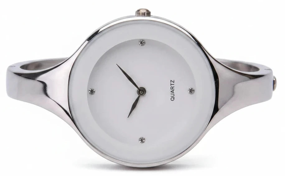 🍒Bangle watch for women stainless steel bracelet angle simple stylish fashion wrist watch analog quartz elegant jewellery silver and solid colour gift accessory Dont Risk Miss This Cool Wrist