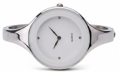 🍒Bangle watch for women stainless steel bracelet angle simple stylish fashion wrist watch analog quartz elegant jewellery silver and solid colour gift accessory Dont Risk Miss This Cool Wrist