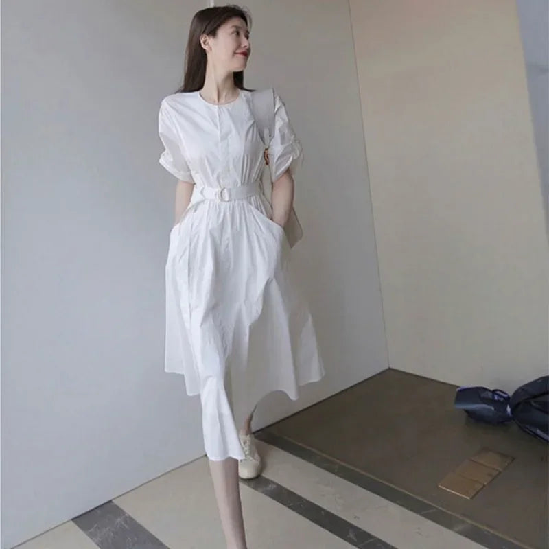 🍒Wit rok vir vroue somerklere midi formele geleentheid uitrusting vroulik sjiek luukse kleding elegant mooi Y2k drag Blanc Beauty
