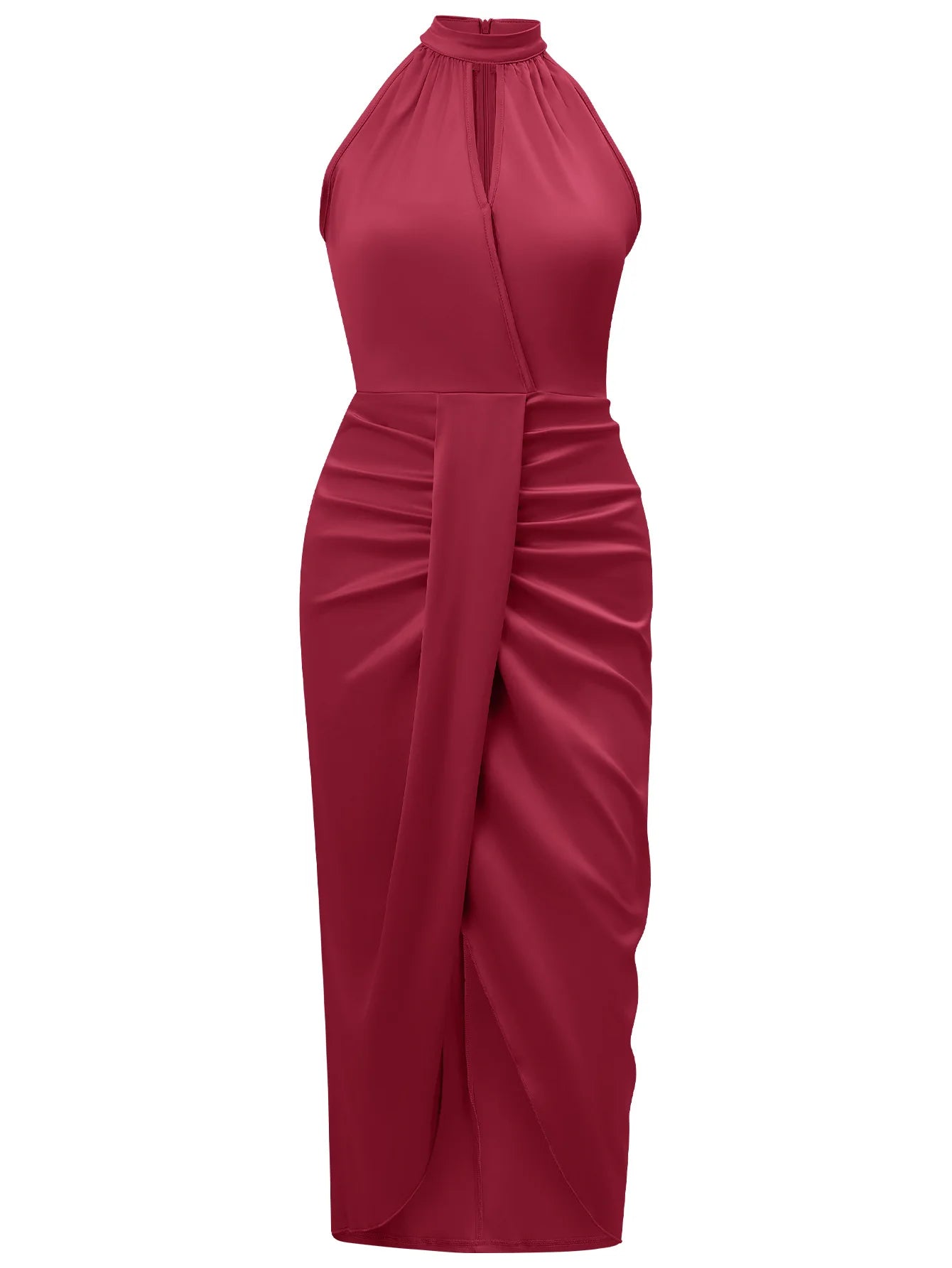 🍒Women's halter evening dresses party fashion clothing elegant long outfit occasion wear midi Be Seen In Emerald Envy Green Or Red Instead…