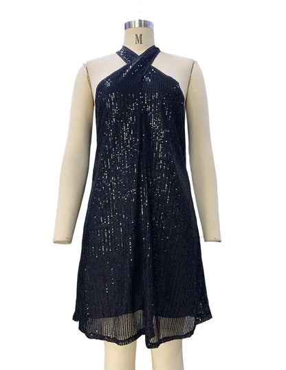 🍒Halter strapless rok, glinsterende vroueklere, strapless sequin minirok, moulose partytjieklere, geleentheidsklere, klubdrag, Trek Aan A-Sensuele Glinsterende Glip