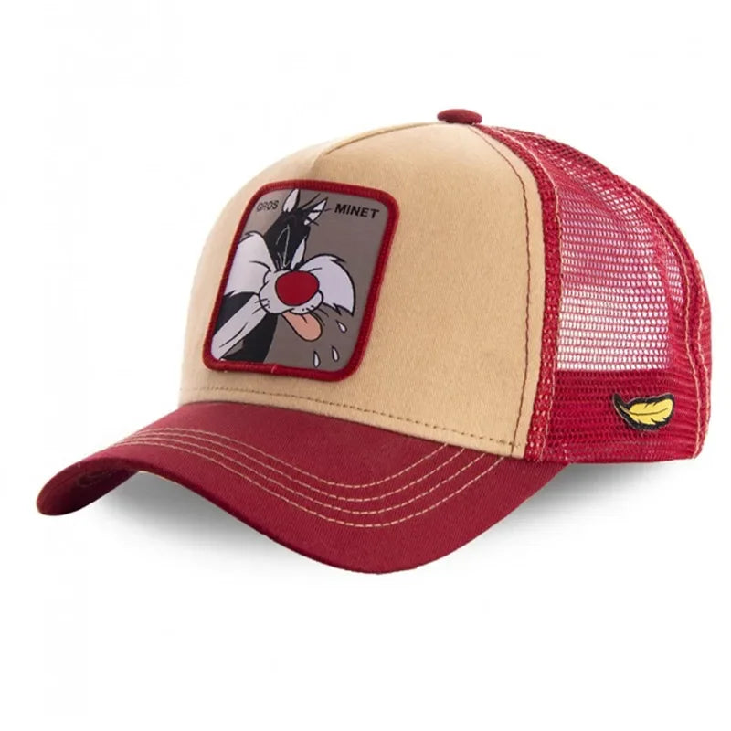 🍒High quality cotton baseball cap mesh back brand anime cartoon unisex hat hip hop trucker hat streetwearr caps