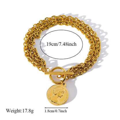 🍒Stainless steel star bracelet gold colour star charm moon starfish bracelet trendy wrist chain for women Jewellrey gifts  party accessories FISH Out This STAR