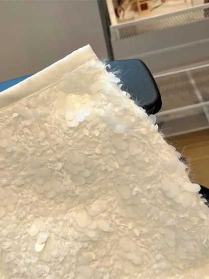 🍒高腰A字迷你裙纯色商务休闲女装春夏时尚Y2k亮片服装，在那个特殊场合尽情展现魅力