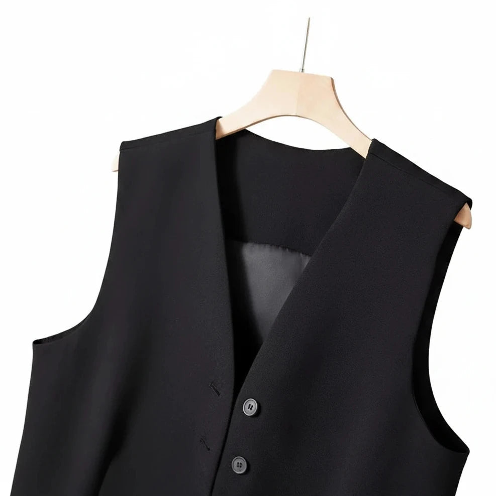🍒Suit vest for women v-neck  business vest jacket sleeveless waistcoat with pocket front for office commute style buttons sleeveless outerwears  Cute Covers