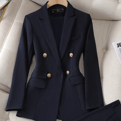 🍒Two piece womens blazer Jacket and long oants set elegant office wear matching outfit Y2k occasion clothes Get "WHITE Into BLACK And B-l-ACK To WHiTE