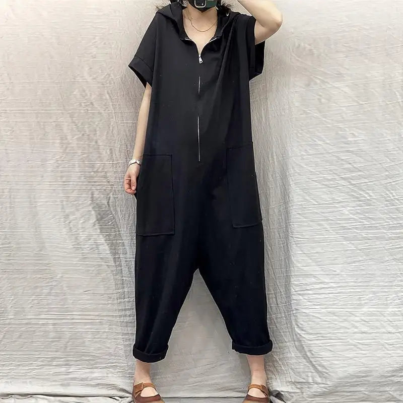 🍒Jumpsuit for women casual playsuit cargo pants zipper bodysuit summer long romper Y2k Clothes Be A Bear