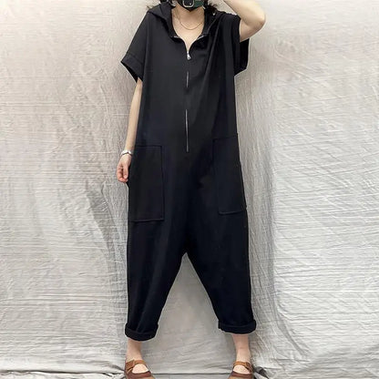 🍒Jumpsuit for women casual playsuit cargo pants zipper bodysuit summer long romper Y2k Clothes Be A Bear
