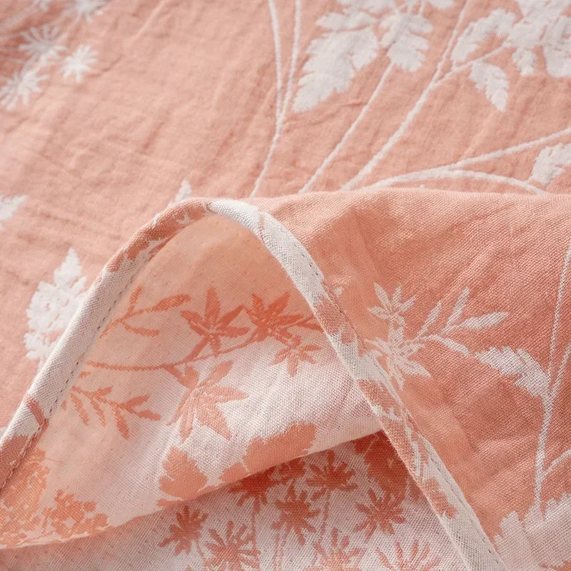 🍒Pyjamastel 100% Katoen vroue se twee-stuk nagklere jacquard langmou top en rekbare langbroek los sitklere stel Kies Hierdie Blad