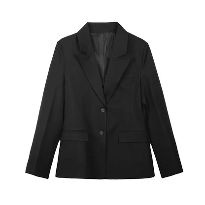 🍒Middelpassende blazer enkelborsknoopbaadjie met skouerkussings lente mode hoëstraatdrag partytjie geleentheidsdrag kantoorklere Dra Dit Elke UUR Van Die Dag En lig 'n Glas Op Die Gemak