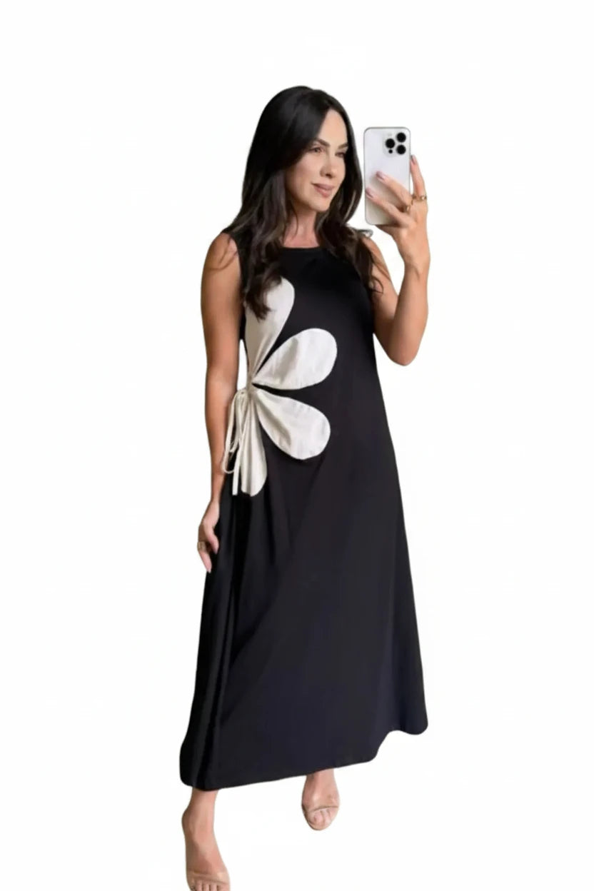 🍒Blommerplasing rok moulose somermode vir vroue blomme-uitrusting gedrukte middellyf hol uit maxi rok vroulike gemaklike drag vakansiedrag strandpartytjieklere Mouloos Ritssluiting agterop vakansiedrag Wees 'n blommevrou aan die kant