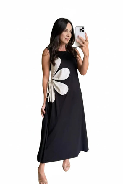 🍒Blommerplasing rok moulose somermode vir vroue blomme-uitrusting gedrukte middellyf hol uit maxi rok vroulike gemaklike drag vakansiedrag strandpartytjieklere Mouloos Ritssluiting agterop vakansiedrag Wees 'n blommevrou aan die kant
