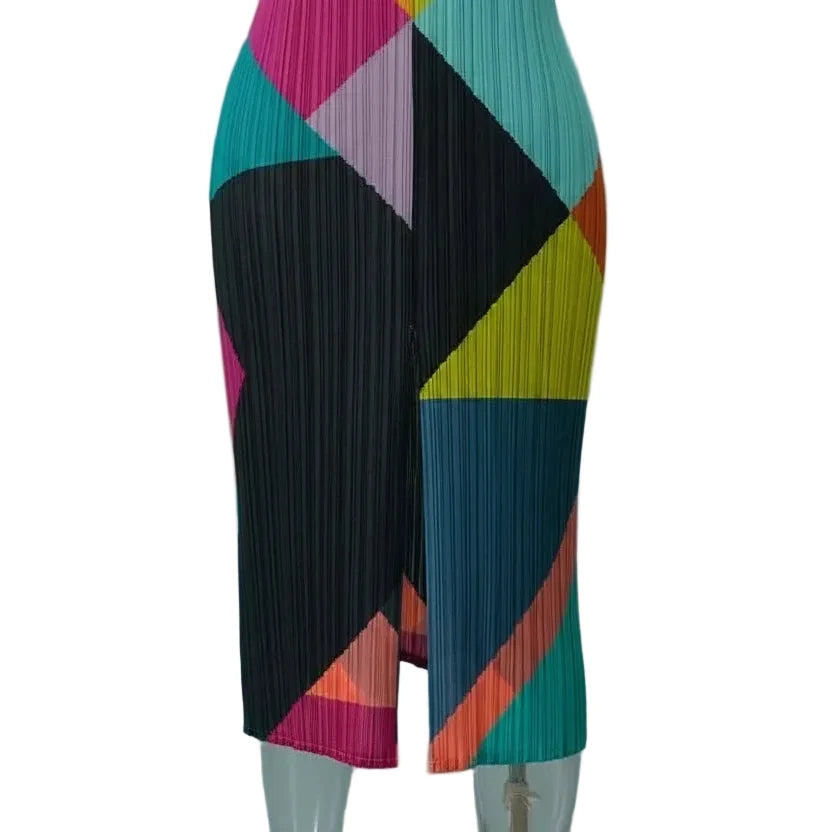 🍒Pleated batwing sleeves dress for women's high end fashion and relaxed printed v-neck holiday wear party occasion plisse clothing multi colour outfit Bag A Batwing