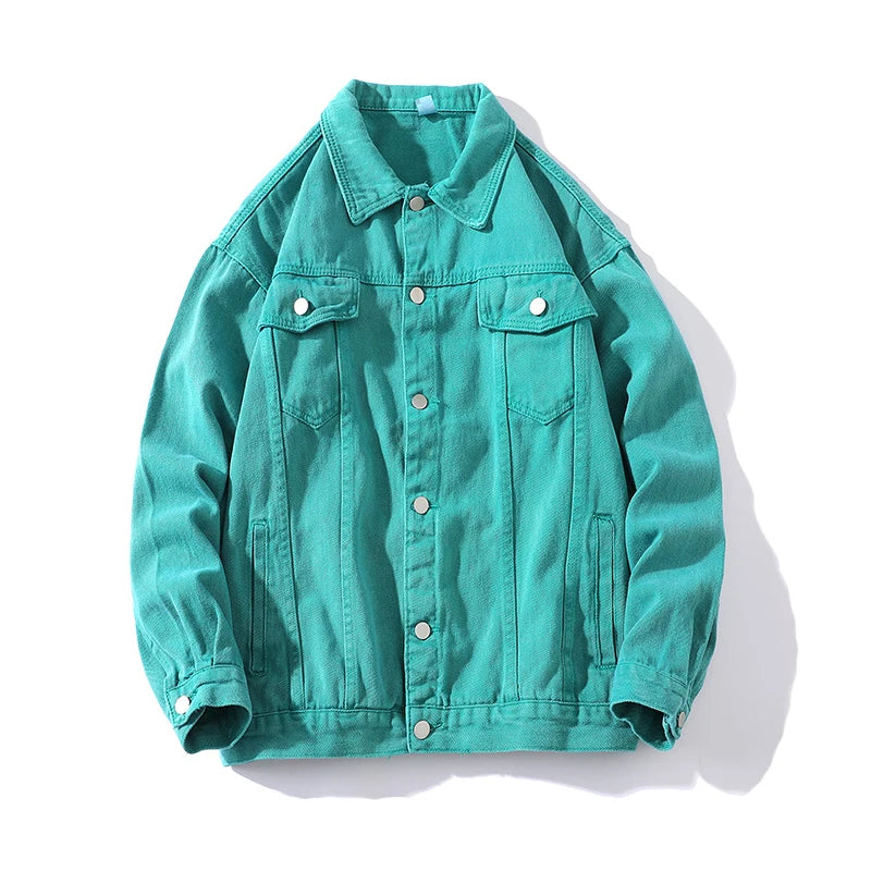 🍒Jeans jacket women coats big pockets female oversize denim jacket shirt collar casual loose relaxed fit outerwear spring  autumn fashion Do-All Daily Denim