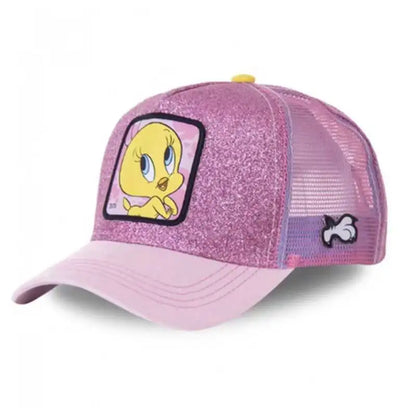 🍒Tekenprent bofbalpet hoë kwaliteit unisex geborduurde pleister bofbalpet unisex vragmotorpet net hoede vir vroue sonhoed