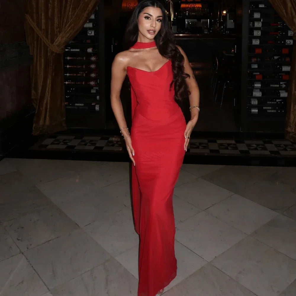 🍒Two piece classy sets women strapless bodycon crop top and maxi skirt outfit formal Wedding guest party occasion wear Feminine Flatering Fit
