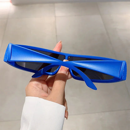 🍒Monoblock sunglasses men stylish punk futuristic outdoor shades trendy wrapped ound UV400 protection eyewear trendy sunnies Cool Wraps