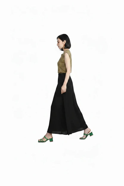 🍒High waist summer skirt trousers for women smart casual wear a-line clothing aesthetic quality pants No Need To Look Far And Wide For This Wide Wide