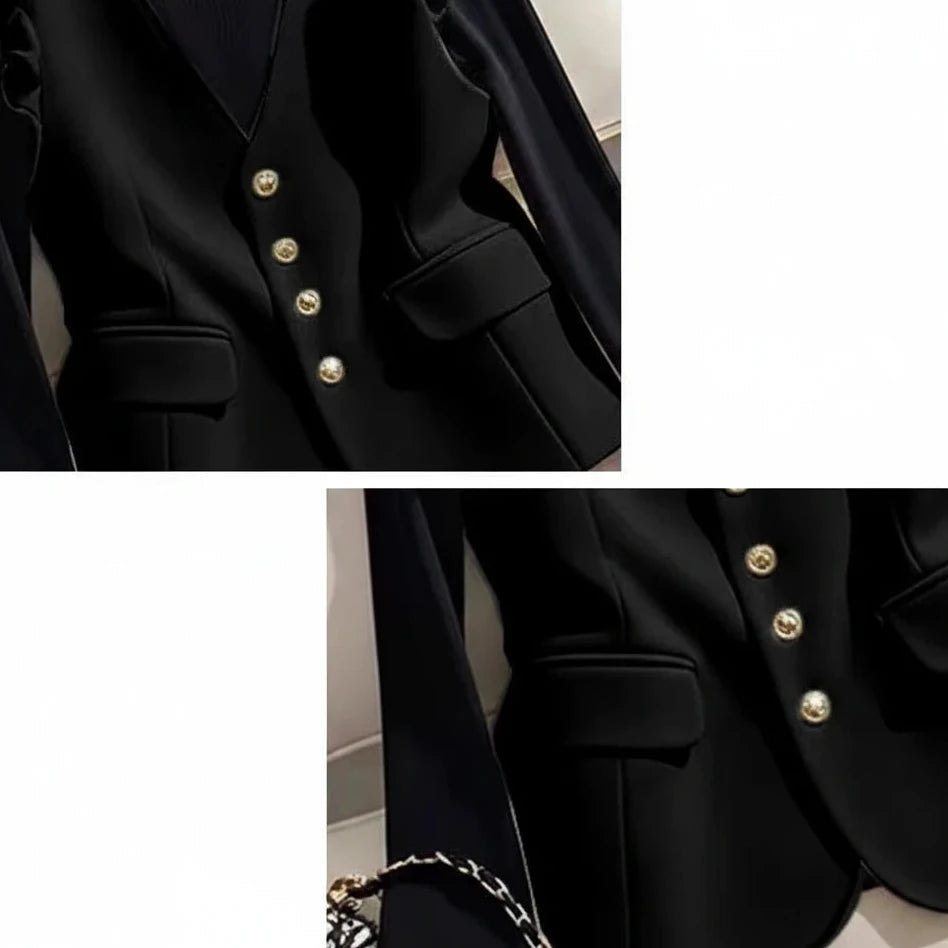 🍒Waist coat vest women black white female spring summer fashion female sleeveless jacket casual outerwear button down top You Will Be frilled With This