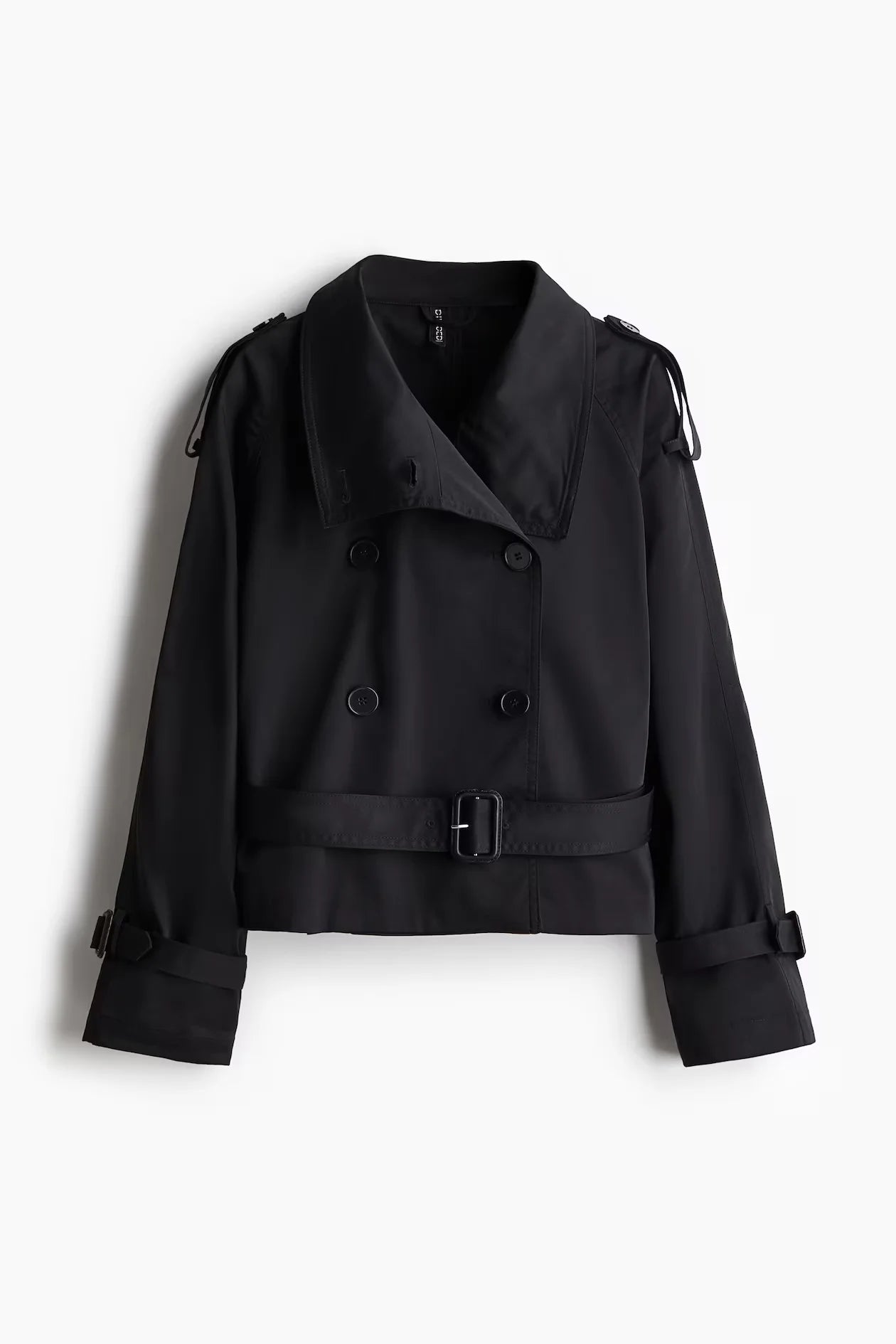 🍒Flared sleeve jacket belt coat for women elegant stand collar double breasted coat long sleeved outerwear female autumn winter fashion commuter keep abreast of belted double breast