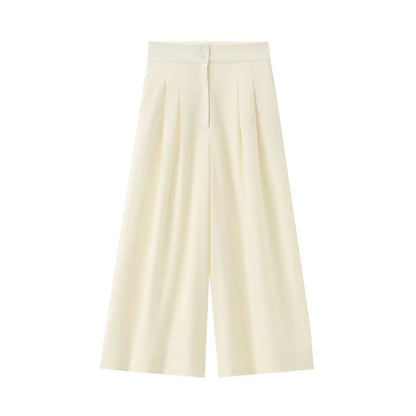 🍒Trouser suits for women sleeveless v-neck top with belt and straight pants wide leg sets spring summer clothing smart casual clothes party occasion wear two piece Two Piece Ease
