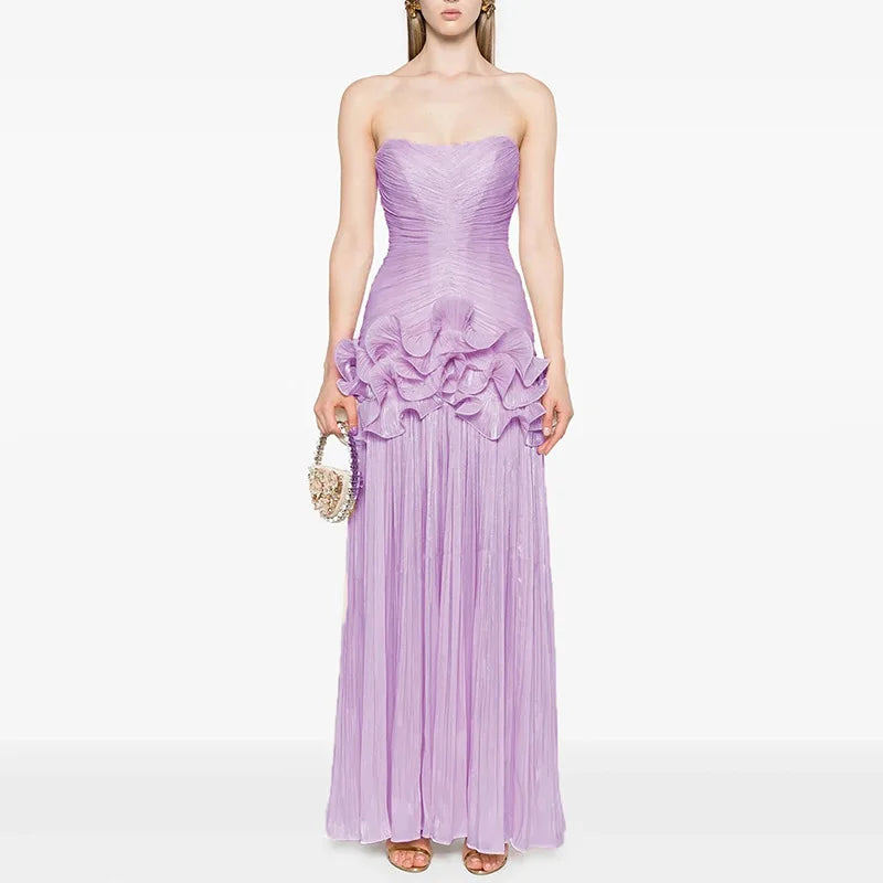 🍒Geleentheid-aandrok elegante rokke promdrag vir tieners vroue se skouerlose maxi-rok a-lyn luukse 3D blomkorset sjiek mode Kies Hierdie Wit Roos