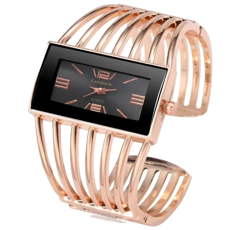 🍒Womens large face watch quality stainless steel luxury fashion rose gold bangle bracelet wristwatch for women dress ladies time piece female occasion jewellery accessory Watch This Bangle