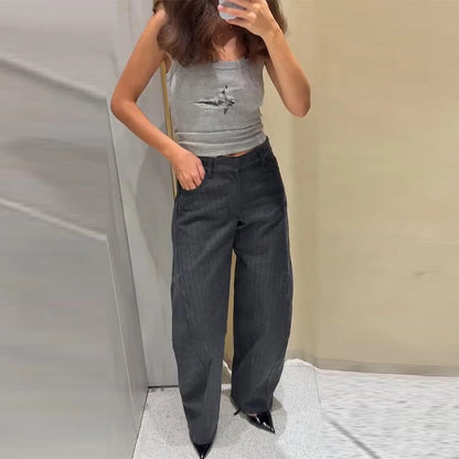 🍒Casual black blazer and pants set long sleeve jacket with fitted waist and long kick flare solid straight pant set women spring autumn suits  ‘Well fit