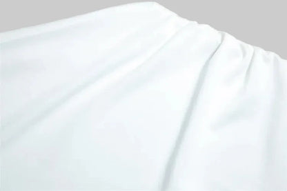 🍒Draped one shoulder dress neck womens split a-line outfits slant shoulder maxi bodycon with slit elegant party frock white summer occasion clothes You Won”t Get Any BLANC Reactions With this Cool WHITE DRESS