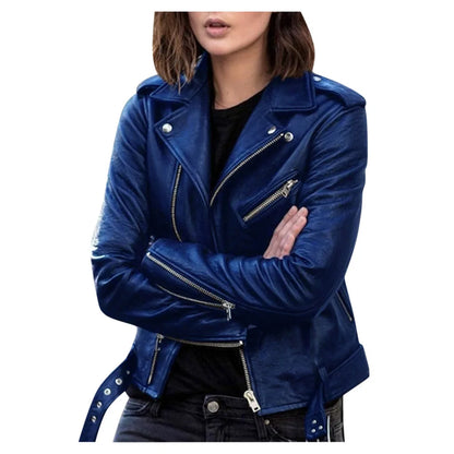 🍒Nabootsingsleer baadjies lente herfs mode ritssluit buiteklere slim toevallige motorfietsryer baadjie plus grootte buiteklere Klim op die motorfiets