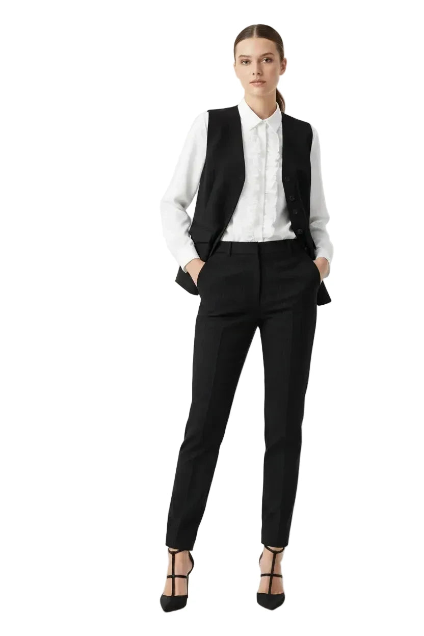 🍒Suit vest for women v-neck  business vest jacket sleeveless waistcoat with pocket front for office commute style buttons sleeveless outerwears  Cute Covers