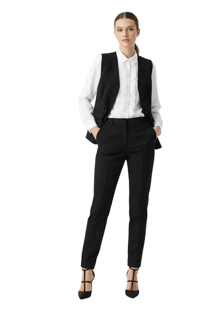 🍒Suit vest for women v-neck  business vest jacket sleeveless waistcoat with pocket front for office commute style buttons sleeveless outerwears  Cute Covers
