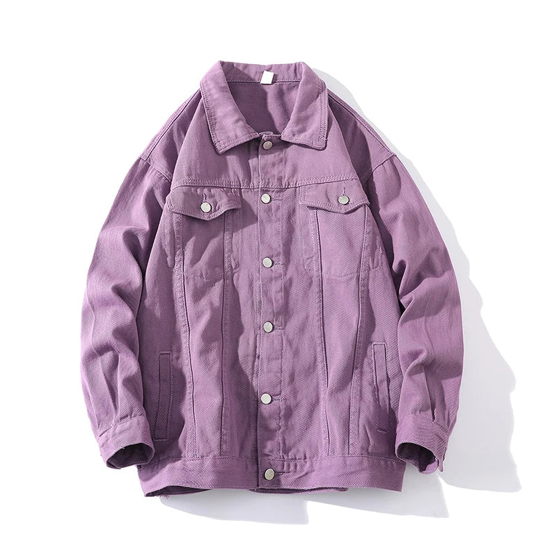 🍒Jeans jacket women coats big pockets female oversize denim jacket shirt collar casual loose relaxed fit outerwear spring  autumn fashion Do-All Daily Denim
