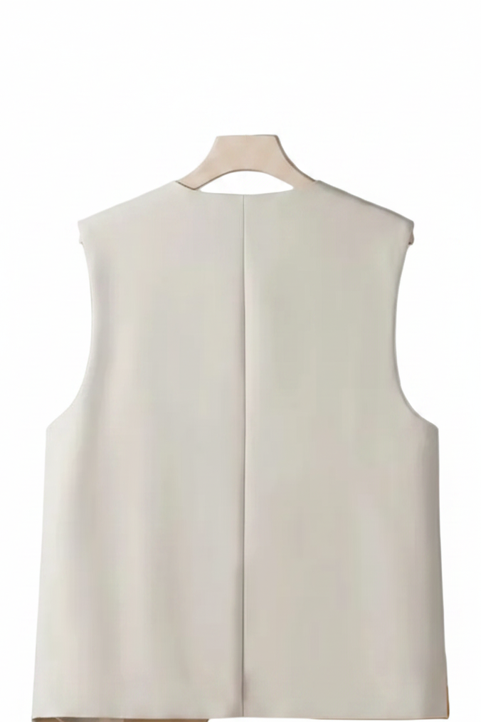 🍒Women suit vest elegant v-neck business casual waistcoat sleeveless solid jacket solid single breasted work clothes occasion wear dont WAIST time wanting this COAT