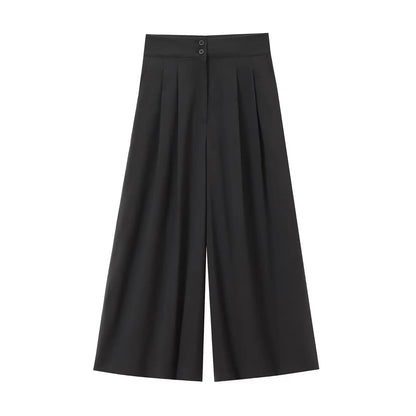 🍒Trouser suits for women sleeveless v-neck top with belt and straight pants wide leg sets spring summer clothing smart casual clothes party occasion wear two piece Two Piece Ease