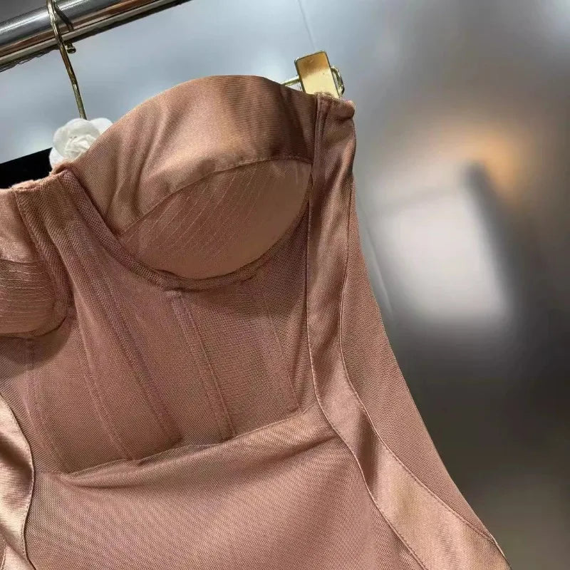 🍒Mode warm meisie somerrok dames buisblad-uitrusting styl stywe middellyf bra-koppie rok kantafwerking lente- en somerpartytjiedrag geleentheidsdrag