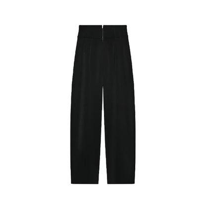 🍒Casual black blazer and pants set long sleeve jacket with fitted waist and long kick flare solid straight pant set women spring autumn suits  ‘Well fit