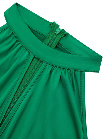 🍒Women's halter evening dresses party fashion clothing elegant long outfit occasion wear midi Be Seen In Emerald Envy Green Or Red Instead…