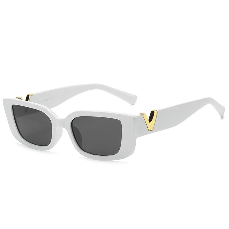 🍒Trendy rectangular sunglasses for womens shades unisex designer sunshade outdoor driving glasses for summer travelling sun glasses UV400 protection Trusty Trendy