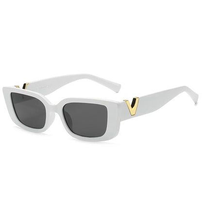 🍒Trendy rectangular sunglasses for womens shades unisex designer sunshade outdoor driving glasses for summer travelling sun glasses UV400 protection Trusty Trendy