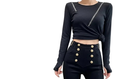 🍒 Women's pants high waist trousers button waist trousers for office elegant solid colour leggings skinny pencil pants  business casual women occasion wear fashionable Waist Wowers