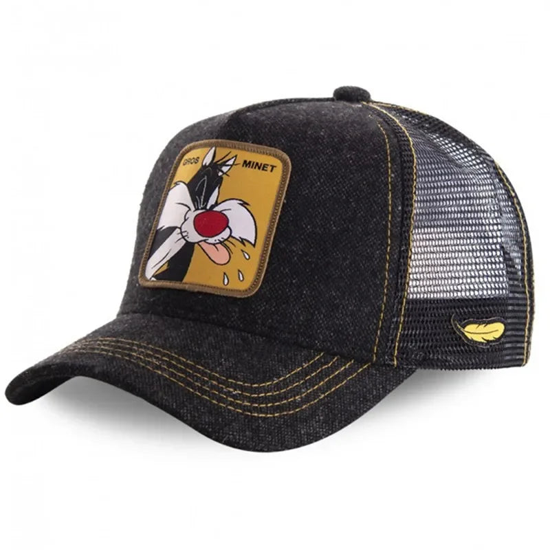 🍒High quality cotton baseball cap mesh back brand anime cartoon unisex hat hip hop trucker hat streetwearr caps