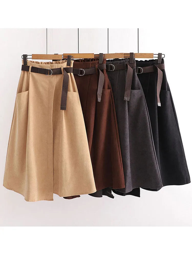 🍒Informele rompe hoë middellyf effekleurig deftig gemaklik dames onreëlmatige mode met sakke midi eenvoudig elegant a-lyn Elke Dag Onreëlmatig