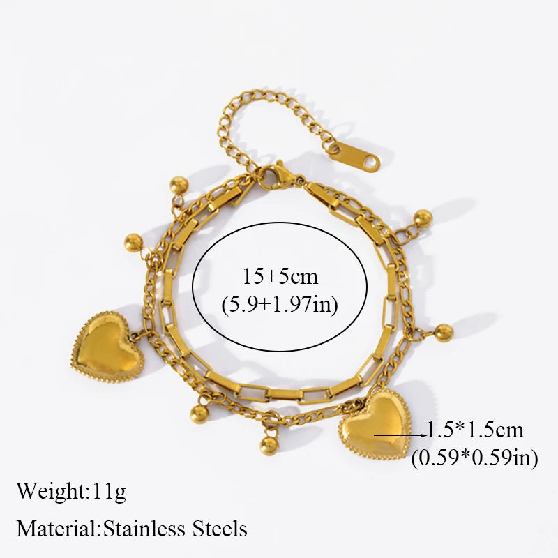 🍒Stainless steel star bracelet gold colour star charm moon starfish bracelet trendy wrist chain for women Jewellrey gifts  party accessories FISH Out This STAR