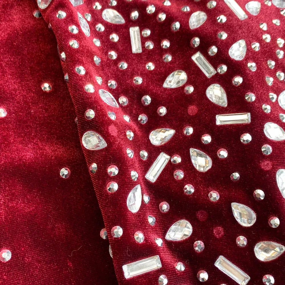 🍒Bodycon o-nek langmou rok glitter strass uitrusting fluweel sjiek oesjaarstyl klere sjiek herfsmode partytjie geleentheid drag Kry Wyn Stoned