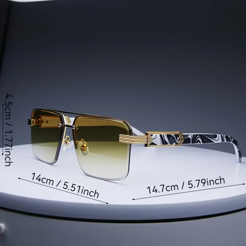 🍒Randlose sonbrille dames unisex reghoeksonbrille met UV-beskermde lense dames swart skakerings klein vierkantige sonbrilletjies vir vroulike strandvakansie-reisbrille                                  Kwaliteit Billik En Regverdig